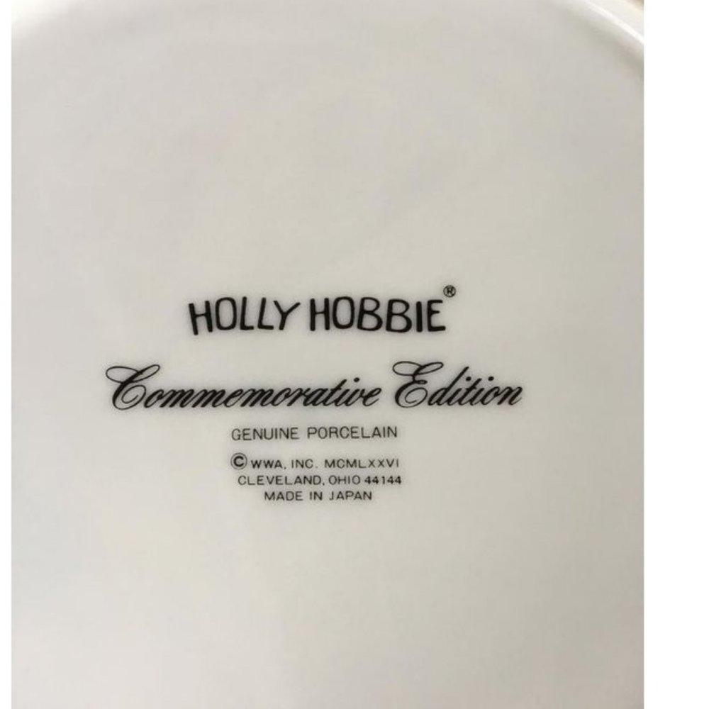 Vtg Mother's Day 1973 Holly Hobbie Plate AMERICA GREETINGS with vtg Plate Hanger - Picture 8 of 8